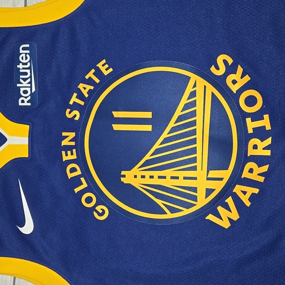 Nike Golden State Warriors Icon Edition Jersey Blue/White/Yellow Size XL NWT - Picture 6 of 11